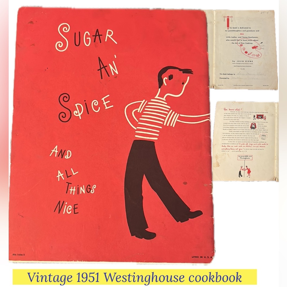 Westinghouse Illustrated cookbook Booklet “presented 1952”